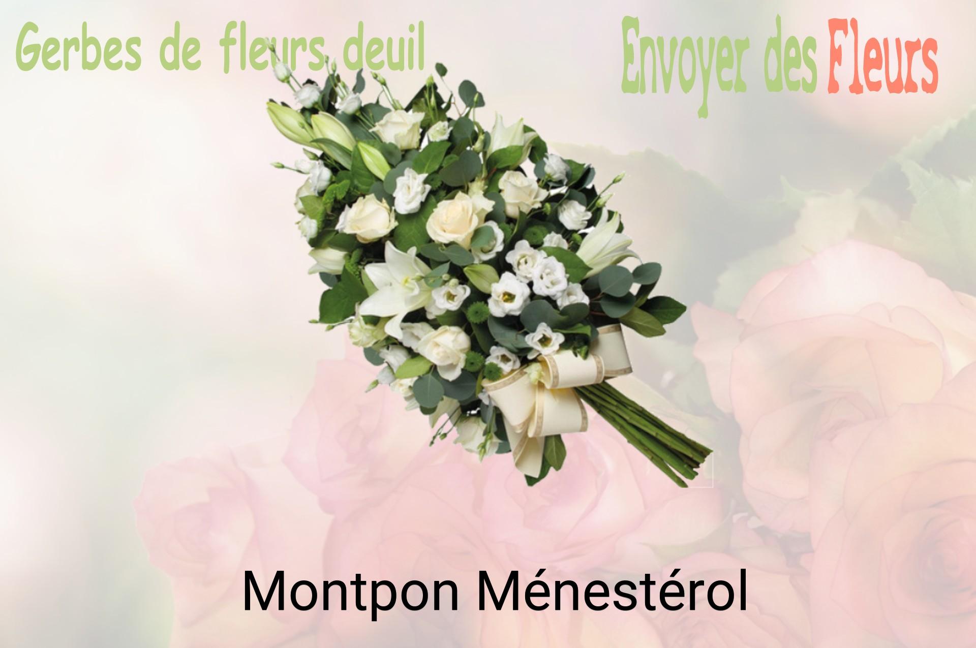 Gerbe de fleurs de deuil livrée à Montpon-Ménestérol